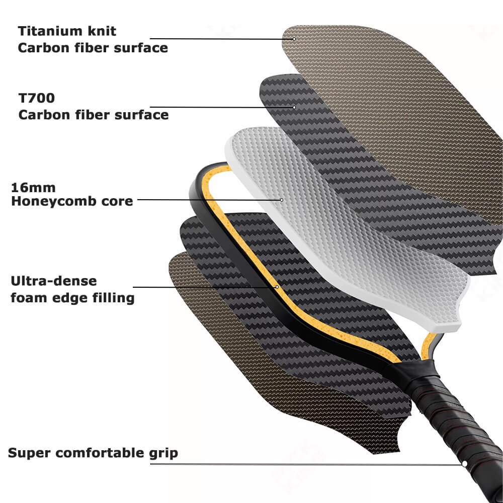 ACSION Titanium T700 Carbon Fiber Pickleball Paddle